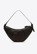 Lemaire Large Croissant Leather Bag Chocolate BG0172LL0137/R_LEMAI-BR490