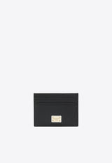 Dolce & Gabbana Logo Plaque Leather Cardholder Black BI0330A1001/S_DOLCE-80999