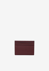 Dolce & Gabbana Logo-Plaque Dauphine Leather Cardholder Bordeaux BI0330A9S25/S_DOLCE-80346