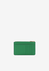 Dolce & Gabbana Medium DG Logo Zip Cardholder in Calf Leather Green BI1261 AG081 87192