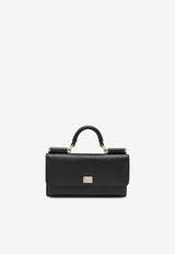 Dolce & Gabbana Mini Dauphine Leather Bag Black BI3280A1001/S_DOLCE-80999