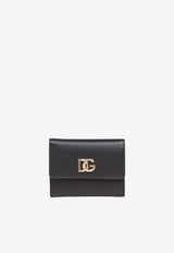 Dolce & Gabbana DG Logo Leather Wallet Black BI3338 AW576 80999