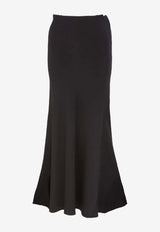 Paris Georgia Bias Half Slip Midi Skirt Black BIASS001-BLK_BLACK