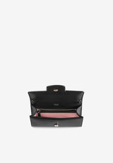 Jimmy Choo Mini Bing Calf Leather Clutch Bag Black BING WALLET/CHAIN OCY BLACK/SILVER