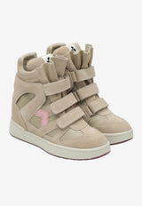Isabel Marant Bekett High-Top Wedge Sneakers Beige BK0010FAD1E02S/S_ISAMA-BEBG