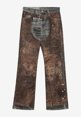 Acne Studios Trompe L'oeil Print Jeans Brown BK0703DE/R_ACNE-AG7