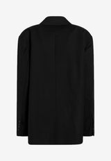 The Frankie Shop Gelso Single-Breasted Oversized Jacket Black BLFS11965LY/R_THE-100