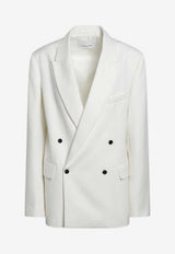Double-Breasted Wool-Blend Blazer