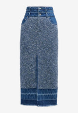 Simkhai Maddy Knit Midi Skirt Blue