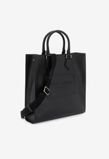 Dolce & Gabbana Logo-Embossed Top Handle Bag in Leather Black BM2273 AG218 80999