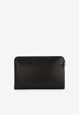 Dolce & Gabbana Large DG Milano Document Holder in Calf Leather Black BM2276 AG218 80999