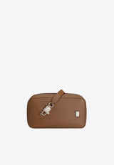 Dolce & Gabbana Lock Calfskin Pouch Bag Brown BM2449 A0370 8Z093