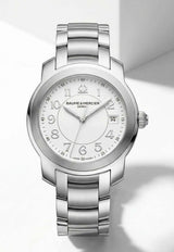 Baume & Mercier Capeland 39mm Stainless Steel Quartz Watch White CMC39SSQW_TH