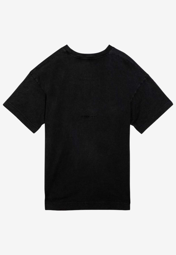 Givenchy Graphic Print Crewneck T-shirt Black BM71JB3YLY/O_GIV-011