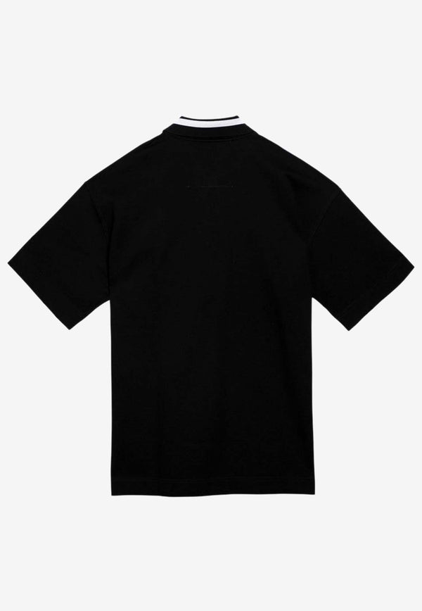 Givenchy Logo Embroidered Polo T-shirt Black BM71KX3YL0/O_GIV-001