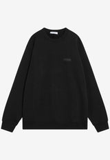 Givenchy Logo Patch Crewneck Sweatshirt Black BMJ0NT319B/R_GIV-001