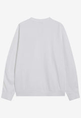 Givenchy Logo Embroidered Crewneck Sweatshirt White BMJ0P63YS1/S_GIV-100