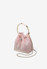 Jimmy Choo Bon Bon Dégradé Crystal Mesh Bucket Bag Pink BON BON ZKE ROSE/LIGHT GOLD