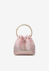 Jimmy Choo Bon Bon Dégradé Crystal Mesh Bucket Bag Pink BON BON ZKE ROSE/LIGHT GOLD
