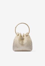 Jimmy Choo Bon Bon Dégradé Crystal Mesh Bucket Bag Gold BON BON ZKE SOFT LIGHT GOLD/LIGHT GOLD