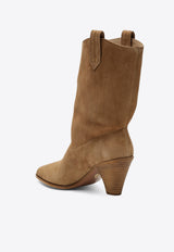 Aquazzura Boogie 70 Suede Mid-Calf Boots Camel BOOMIDB1SUE/R_AQUA-MCA