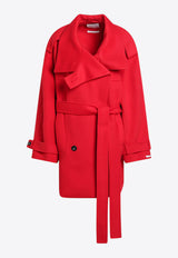 Sportmax Bouquet Wool Belted Coat Red BOUQUET1234WO/R_SPORM-015