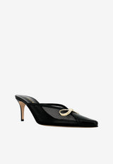 Andrea Wazen Bowie 75 Mesh and Leather Mules Black BOWMU075LMBOBLA-PF25_BLACK