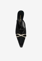 Andrea Wazen Bowie 75 Mesh and Leather Mules Black BOWMU075LMBOBLA-PF25_BLACK