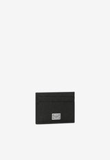 Dolce & Gabbana Logo Plate Leather Cardholder Black BP0330 AG219 80999