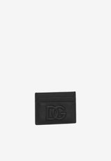 Dolce & Gabbana DG Logo Deerskin Print Leather Cardholder Black BP0330 AT489 80999