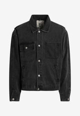 Basketcase Gallery Breacher Washed Denim Jacket Black BREACHERDE/Q_BASKG-WB