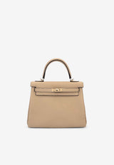 Kelly 25 in Trench Togo Leather with Permabrass Hardware