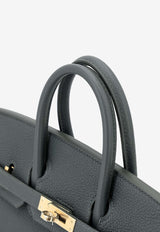 Birkin 25 in Vert Mangrove Togo Leather with Permabrass Hardware