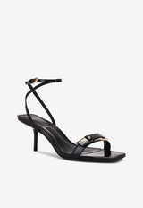 BLACK SUEDE STUDIO Brooks 65 Leather Sandals Black BROOKS65_BLACK