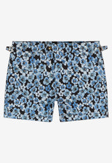 Tom Ford Floral Print Swim Shorts BSS001-FMN058S25 ZBLBL Blue