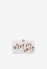 Sophia Webster Wifey For Lifey Clutch Bag BSS21028_WHITE