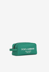 Dolce & Gabbana Milano Logo Wash Bag Green BT0989 AG182 8R588