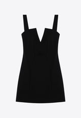 Givenchy V-neck Crepe Mini Dress Black BW227G14SD/P_GIV-001