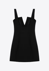 Givenchy V-neck Crepe Mini Dress Black BW227G14SD/P_GIV-001