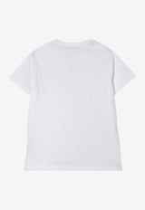 Balmain Kids Boys Logo Patch T-shirt White BX8P81-Z3186_WHITE
