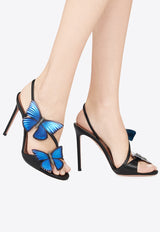 Aquazzura Babylon 105 Butterfly Applique Sandals BYLHIGS0-NAP-000 Black