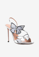 Aquazzura Babylon 105 Butterfly Applique Sandals BYLHIGS0-SSYCCC SILVER