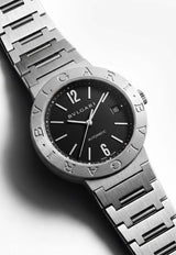 Bvlgari Iconic Bvlgari 38mm Stainless Steel Watch Black BVLIB38SSW_TH