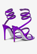 Rene Caovilla Cleo 105 Leather Sandals C11865-105-00017039 VIOLET SPECCHIO LASER CALF