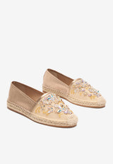Rene Caovilla Eden Crystal-Embellished Flat Espadrilles C12419-010-AY01L013 GOLD AYER/CRYSTAL AB STRASS