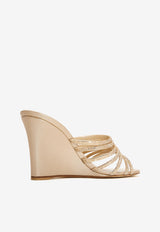 Rene Caovilla Full Trim 80 Crystal-Embellished Wedge Mules C12499-080-R001V104 BEIGE SATIN/GOLDEN SHADOW