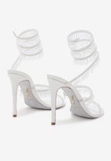 Chandelier 105 Heeled Sandals with Crystals