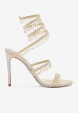 Chandelier 105 Heeled Sandals with Crystals