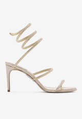 Cleo 80 Heeled Sandals with Crystals