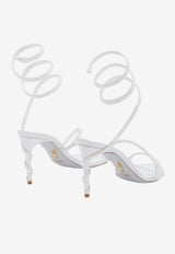 Rene Caovilla Margot 80 Embellished Satin Sandals Ivory C12597-080-R001X318 IVORY SATIN-LAMB/C.TRANMISSION STRA